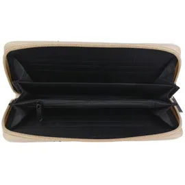 DonDon Geldbörse Eule Damen Kinder Portemonnaie beige braun