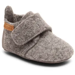 Hausschuh BISGAARD "Bisgaard Baby Wool", Kinder, Gr. 23, grau, Wolle, klassisch, Schuhe, Wagenschuh, Babyschuh, Schlupfschuh mit Klettverschluss