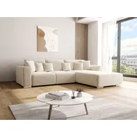 Ecksofa mit Schlaffunktion GUSTO L Monolith 02 Rechts - Creme