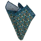 bgents Einstecktuch Handrolliertes Giro Inglese-Einstecktuch mit Blüten-Muster, Made in Italy grün