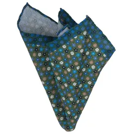 bgents Einstecktuch Handrolliertes Giro Inglese-Einstecktuch mit Blüten-Muster, Made in Italy grün