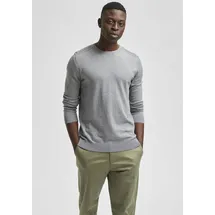 Selected Rundhalspullover Grau L