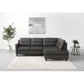 sit&more Ecksofa SIT & MORE "Farö L-Form", grau (anthrazit), B:251cm H:90cm T:187cm, Sofas, Ecksofa, inklusive Federkern, wahlweise mit Bettfunktion und Bettkasten