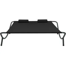vidaXL Sonnenliege 173 x 200 x 45 cm Schwarz