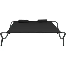 vidaXL Sonnenliege 173 x 200 x 45 cm Schwarz