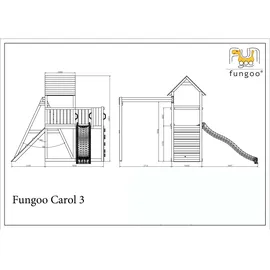 fungoo Spielturm Carol 3 Grau