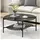FineBuy Couchtisch Rund Schwarz Glas Metall 80 x 80 x 40 cm