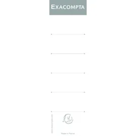 Exacompta Rückenetiketten 5378E Weiß 70 x 180 mm 10 Blatt