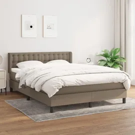vidaXL Boxspringbett 140 x 200 cm Taupe