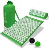 Akupressurmatte zur Entspannung/Massagematte für bessere Durchblutung/Inklusive Akupressurkissen und Massagebälle/Rücken - Stachelmatte - Fakirmatte - Nagelmatte - Acupressure Mat