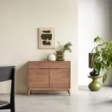 Tikamoon Sideboard Gabrielle aus massivem Mangoholz, 100 cm