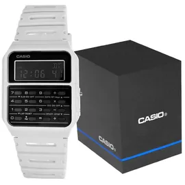 Casio Vintage Taschenrechner-Armbanduhr Weiß/Schwarz 33 mm CA-53WF-8BEF