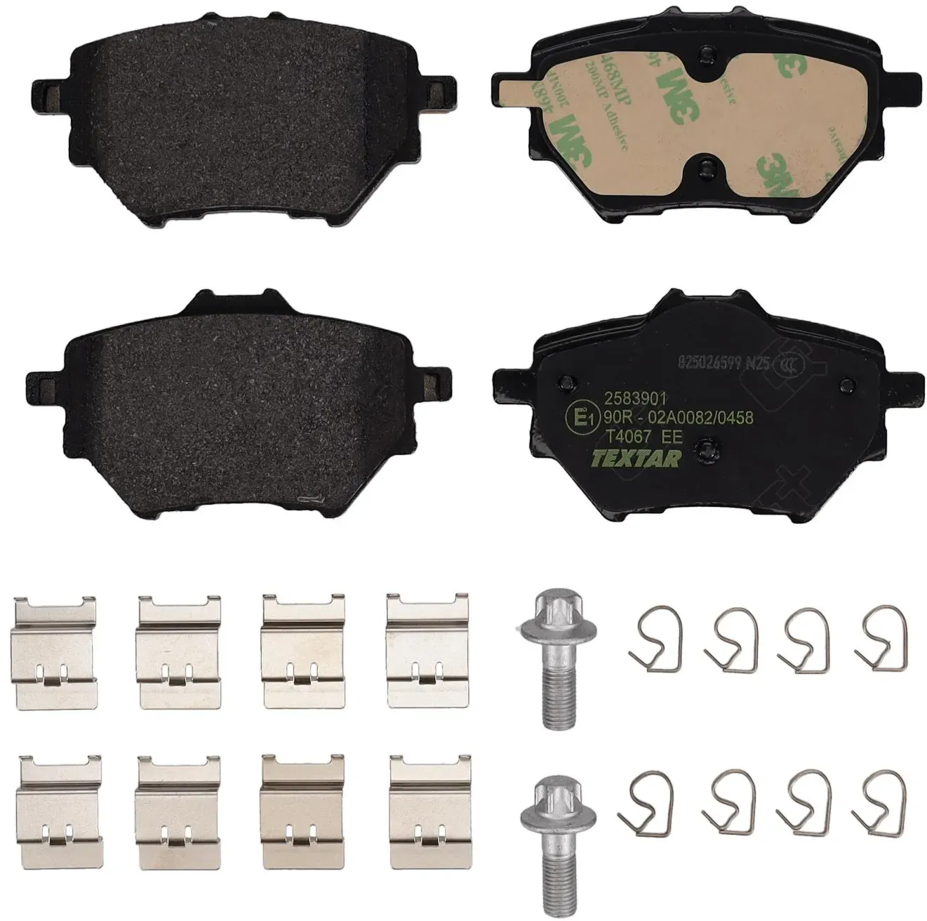 TEXTAR Bremsbelagsatz, Scheibenbremse 2583901 für Vaughall Fiat ALFA ROMEO BYD Peugeot (DF-PSA) Citroën DS (CAPSA) TOYOTA Ford (JMC) HAVAL