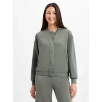 Soyaconcept Sweatjacke mit Druckknopfleiste Modell Banu schilf M