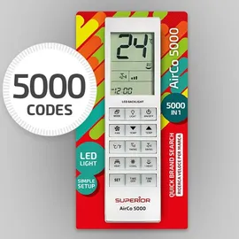 Idroweb Superior Airco 5000 Universal-Fernbedienung für Klimageräte - Supcu005