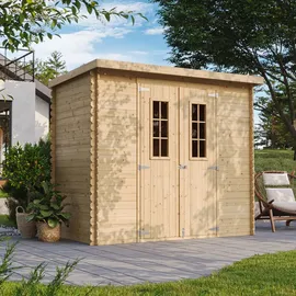 TIMBELA Gartenhaus M310C+M310G 1,42 x 2,00 m Beige