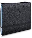 Stilbag Filzhülle für Apple iPad Mini (2021) (6th Generation) | Etui Tasche aus Merino Wollfilz | Kollekion Finn - Farbe: anthrazit/Azur | Tablet Schutzhülle Made in Germany