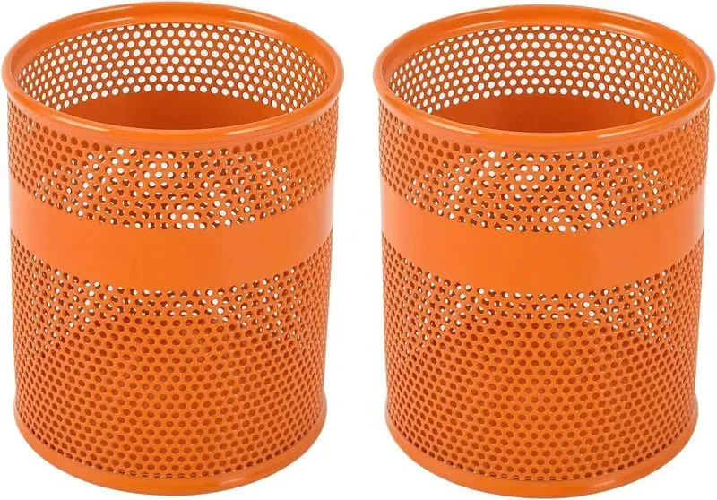 Senhoglb Metallgitter-Federmäppchen, Set aus 2, orange, Neu-Jahr-Verkauf, Top-Geschenkideen