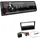 EHO Kenwood KMM-BT209 1-DIN Autoradio Media Receiver Bluetooth USB AUX mit Einbauset passend für Opel Corsa C 2000-2004 Charcoal