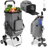 Tectake Einkaufstrolley grau 42,00 cm x 95,00 cm