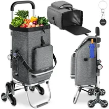 Tectake Einkaufstrolley grau 42,00 cm x 95,00 cm