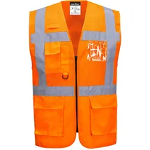 PORTWEST Madrid Mesh AIR EXEKUTIV WESTE, Größe: XXXL, Farbe: Orange,