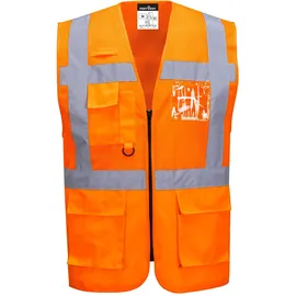 PORTWEST Madrid Mesh AIR EXEKUTIV WESTE, Größe: XXXL, Farbe: Orange,