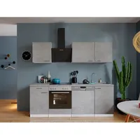 Respekta Küchenzeile Malia 220 cm Weiß