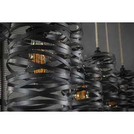 KAWOLA Hängeleuchte ALMAS Hängelampe 7-flammig Metall schwarz