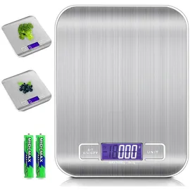 Intirilife Digitale Küchenwaage - 5kg Elektronische Waage für die Küche mit Tara Funktion – Gr.: onesize
