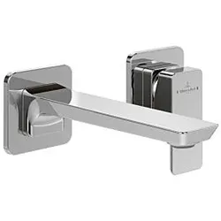 Villeroy und Boch Subway 3.0 Zweiloch-Einhebelwaschtischmischer TVW11200700061 fester Auslauf, ohne Ablaufgarnitur, Wandmontage, chrom