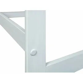 Interlink Inter Link - Schreibtisch aus massivem Kiefernholz - Computertisch - Arbeitsplatz -Bürotisch - Robust, Stabil und Zeitlos - Mit Kabelloch 110x68,50x76-91 cm
