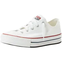 Converse Chuck Taylor All Star Eva Lift Canvas Platform Sneaker, White/Garnet/Navy, 38 EU - 38 EU