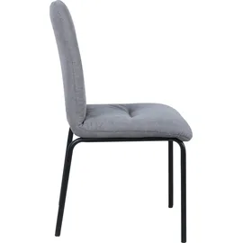 Möbilia Polsterstuhl Marla Polyester grau 2er Set