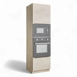 BASIC by Balculina Hochschrank Backofenumbauschrank Sanibel 60 x 210 x 58 cm Weiß