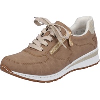 RIEKER Damen 54420 Sneaker, beige, 39