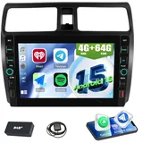 ESSGOO Autoradio Für SUZUKI SWIFT III EZ MZ 2005-2010 Carplay Navi Android 15 Autoradio (RDS, USB Type-C, 4+64GB(optional), Digitalradio (DAB), FM, Carplay Android Auto Bluetooth EQ USB GPS Navi WIFI Touchscreen) schwarz