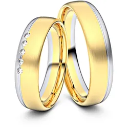 Trauringe Wiesbaden 585er Gelb-/Weiflgold - 6093