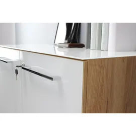 Germania Monteria Aktenschrank 80 x 37 x 120 cm weiß