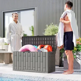 Outsunny Gartenbox 227 l 106,5 x 43 x 54,5 cm Grau