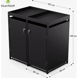 Blumfeldt Mülltonnenbox 60/120/240L schwarz