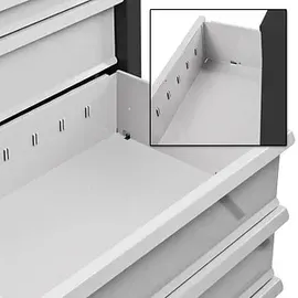 ADB Schubladenschrank 6 Schubladen, 70x43,5x75 cm (ral 7016 / Ral 7035)