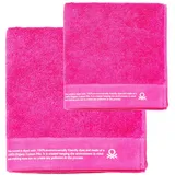 BENETTON Handtuchset 50 x 90 cm + 70 x 140 cm rosa 2-tlg.