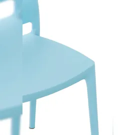 CLP Maya Gartenstuhl 44 x 44 x 81 cm hellblau 4 St.