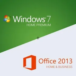 Windows 7 Home Premium + Office 2013 Home & Business Download + Lizenzschlüssel