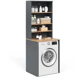 Vicco Waschmaschinenschrank Viktor 66 x 88,2 cm Anthrazit/Goldkraft Eiche