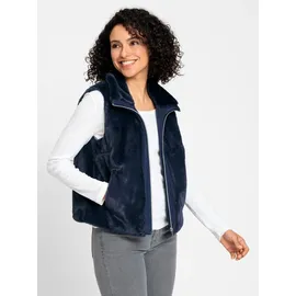 Inspirationen WITT WEIDEN Fellimitatweste in dunkelblau | Gr.: 42