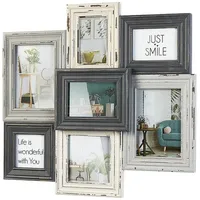 Kobolo Bilderrahmen-Collage - Holz - Nostalgie - grau Creme