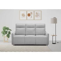 Dorel Home 3-Sitzer Lugo, Kinosofa mit Reclinerfunktion in Kunstleder und Webstoff, mit manueller Relaxfunktion in 2 Sitzen grau