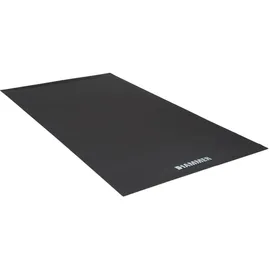 Hammer Bodenschutzmatte Protekt - Geräuschdämmend und strapazierfähig, Ideal für Fitnessgeräte wie Crosstrainer und Heimtrainer, 120 x 60 cm, Schwarz